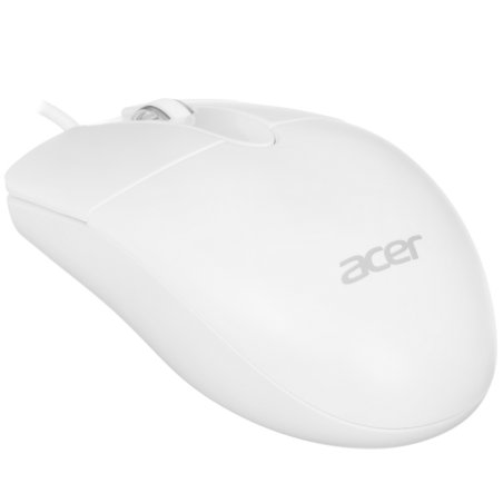 Мышь проводная Acer OMW300 белый, 1200 dpi, USB, кнопки - 3