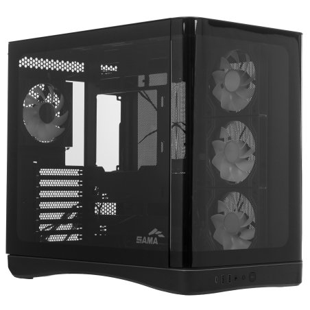 Корпус SAMA V62S, Midi-Tower, чёрный, 4 x 120 мм