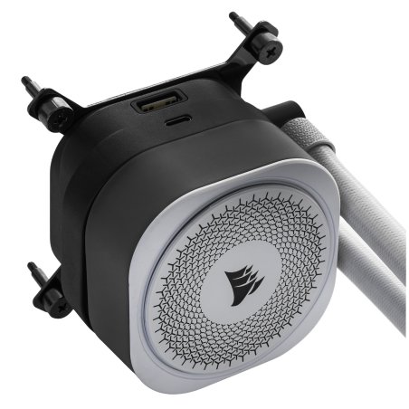 Система жидкостного охлаждения Corsair iCUE LINK TITAN 240 RX RGb (240мм, белый, RGb/ Fans: 2x120мм, 73.5CFM, 36dBA, 2100RPM/ S: 1851, 1700, AM5, AM4)