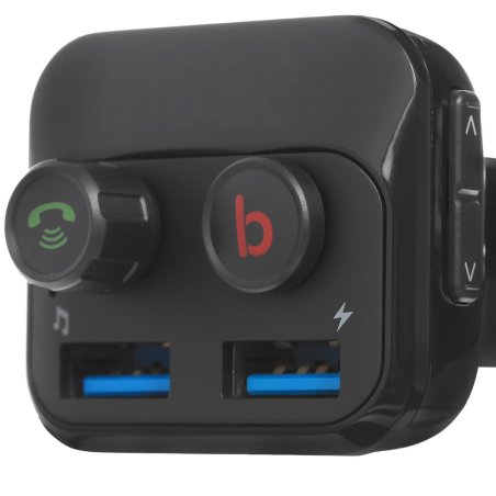 Автомобильный FM-модулятор Ritmix FMT-B100 черный BT USB (80000554)