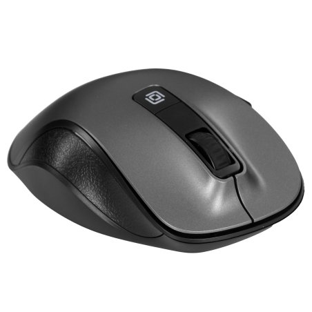 Мышь беспроводная Oklick 504MW черный/серый, 1600 dpi, радиоканал, USB, кнопки - 6