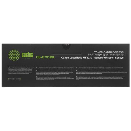 Картридж лазерный Cactus CS-C731BK черный (1600 стр.) для Canon LaserBase MF8230 i-Sensys/MF8280 i-Sensys