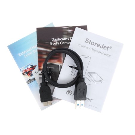 Внешний HDD 2.5" Transcend StoreJet 25M3, 2TB, USB 3.2 Gen 1 Type-A, 5400 rpm, серый