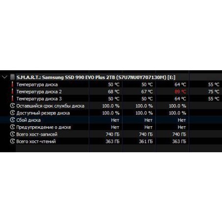 Накопитель SSD Samsung 990 EVO Plus, 2Tb, M.2 2280, PCIe 4.0 x4, NVMe, R/W 7250/6300