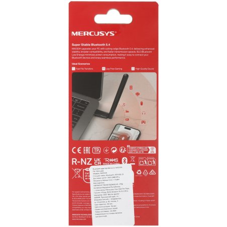 Сетевой адаптер Wi-Fi + Bluetooth Mercusys MA80XE AX3000 PCI Express (ант.внеш.несъем.) 2ант.