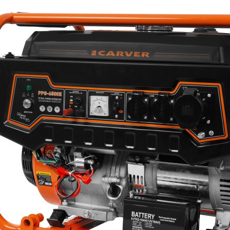 Электрогенератор бензиновый Carver PPG-6500E, 5.5 кВт, 74 дБ, 86 кг