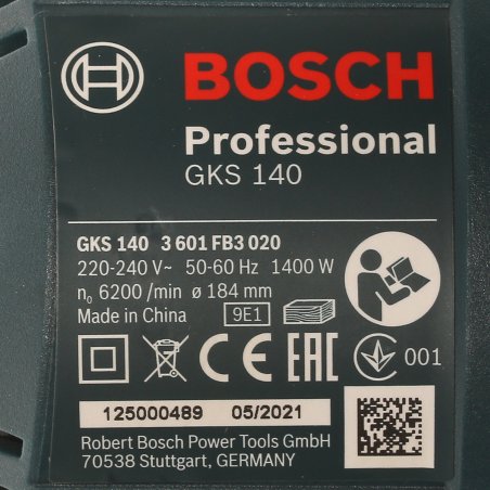 Циркулярная пила Bosch GKS 140 06016B3020