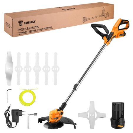 Триммер электрический Deko DKTR12 Plus аккум. реж.эл.:нож
