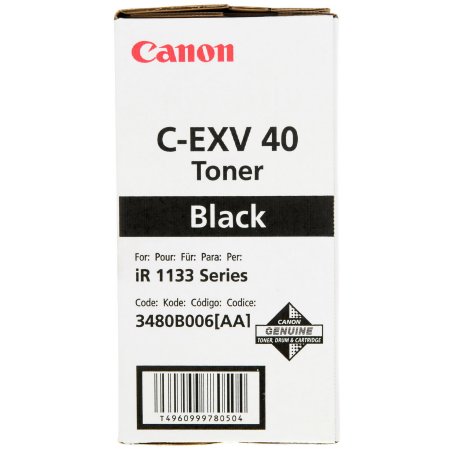 Картридж лазерный Canon C-EXV40 TONER BK EURC-EXV40 3480B006 черный (6000стр.) для Canon iR1133/1133A/1133iF