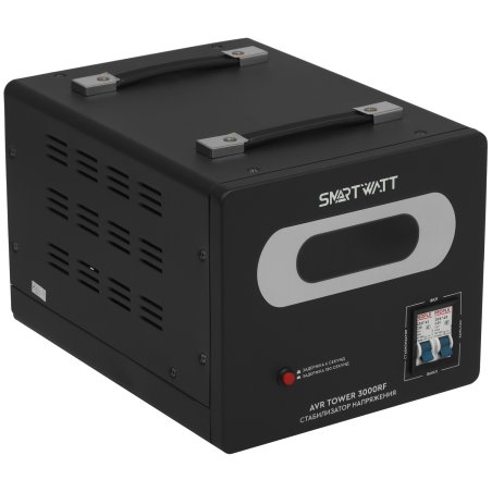 Напольный стабилизатор напряжения SMARTWATT AVR TOWER 3000RF (140W - 260W, 3000VA, 3 кВт, 50-60 Гц, LED-дисплей, релейны