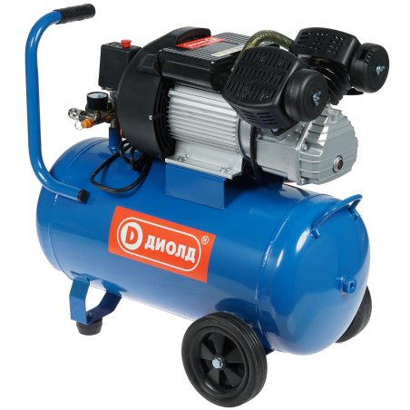 Компрессор поршневой Диолд КМП-2300/50 масляный 369л/мин 50л 2300Вт синий