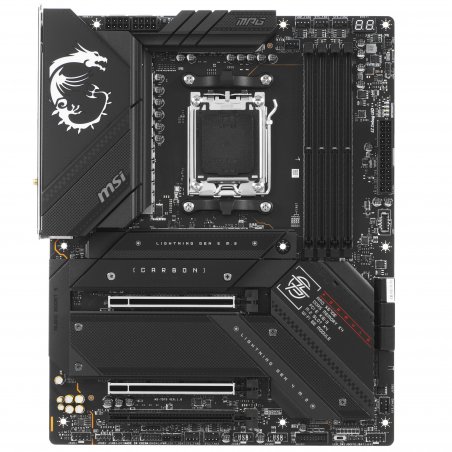 Материнская плата MSI MPG Z890 CARBON WIFI, LGA1851, Intel Z890, 4xDDR5, 4xSATA, 5xM.2, 1xPCIe 5.0 x16, HDMI, USB Type-C, 2x5Gb LAN, Thunderbolt, 2x3.5 мм, 7.1, ATX