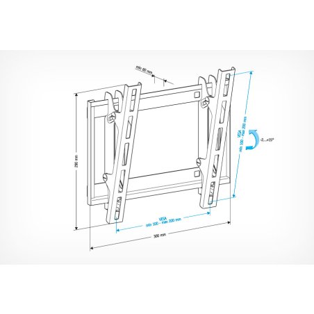 Кронштейн для телевизора Holder LCD-T2609 черный 22"-47" макс.40кг настенный наклон