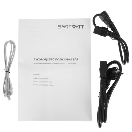 Источник бесперебойного питания SMARTWATT UPS DATA 3kVA Line-interactive SIN 3000VA/2400W (Euro x1, IEC C13 x6, USB, RJ11/RJ45 protection, SNMP, LCD