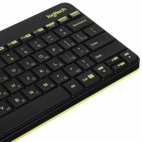 Комплект клавиатура+мышь Logitech MK240 Nano беспроводной, USB, 1000 DPI, чёрный