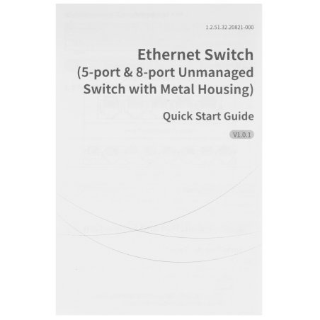 Коммутатор 5-в-1 Dahua DH-PFS3005-5ET /5 портовдо 100 Мбит.с/коммутация до 1 Gbит.с/неуправляемый/Plug & Play/черный (DH-PFS3005-5ET)