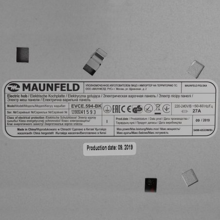 Панель варочная Maunfeld EVCE.594-BK ЧЕРНОЕ стекло