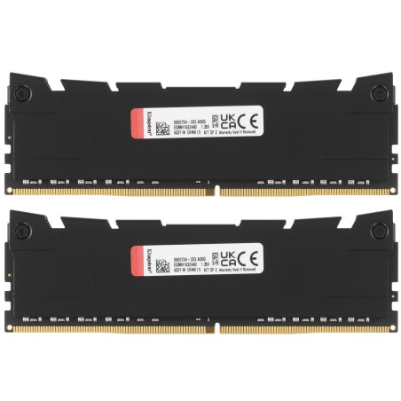 Оперативная память Kingston Fury Renegade, DDR4, 32Gb (2x16Gb), 3200MHz, CL16, DIMM, с радиаторами, серый/черный