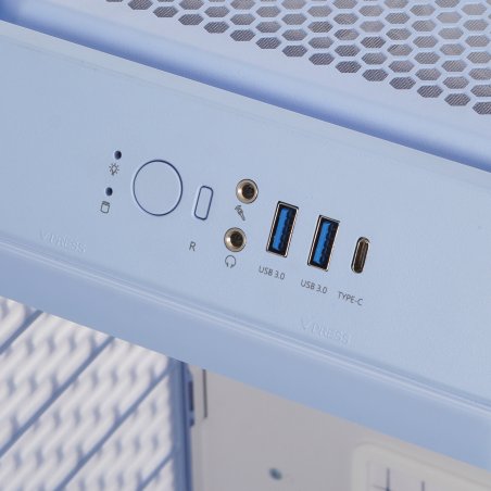 Компьютерный корпус Thermaltake The Tower 300 Hydrangea голубой без БП miniITX 8x120мм 6x140мм 2xUSB 3.0 audio bott PSU