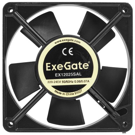 Вентилятор для корпуса ExeGate EX12025SAL черный, 120 мм, 2100 об/мин, 31 дБ