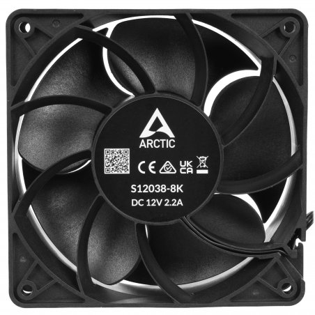Вентилятор для корпуса Arctic S12038-8K черный, 120 мм, 8000 об/мин, 4 pin