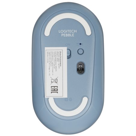 Мышь беспроводная Logitech Pebble M350 синий, 1000 dpi, радиоканал, Bluetooth, USB, кнопки - 3