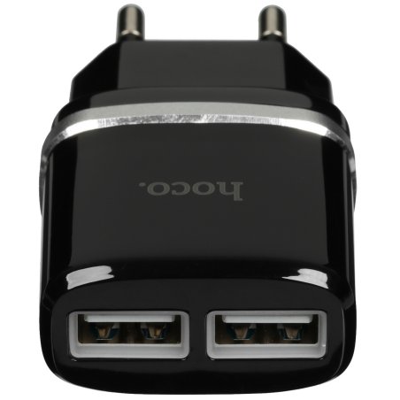 Сетевое зарядное устройство C12 Smart dual USB charger, черный