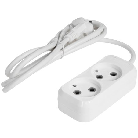 Удлинитель бытовой Defender B220 - 2 роз х 2 м, белый