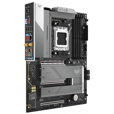 Материнская плата Sapphire B850A PURE WIFI7 B850, AM5, 4*DDR5, 3*PCIEx16, 3*M.2, 2*TypeC, 3*USB3.2Gen2, 2*USB3.2Gen1, 6*USB2.0, 4*SATA3.0, 2.5G, DP, HDMI, ATX, RTL