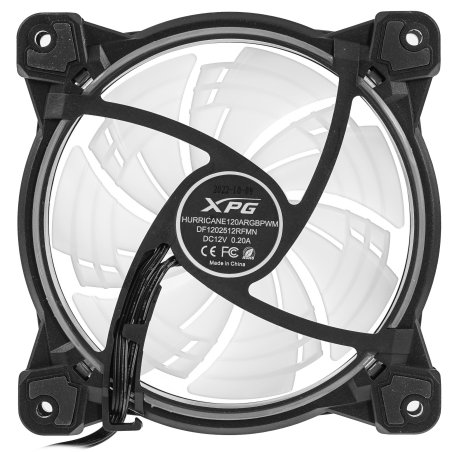 Вентилятор для корпуса ADATA XPG HURRICANE 120 PWM ARGb черный, 120 мм, пластик, 2000 об/мин, 18.17 дБ, 4 pin