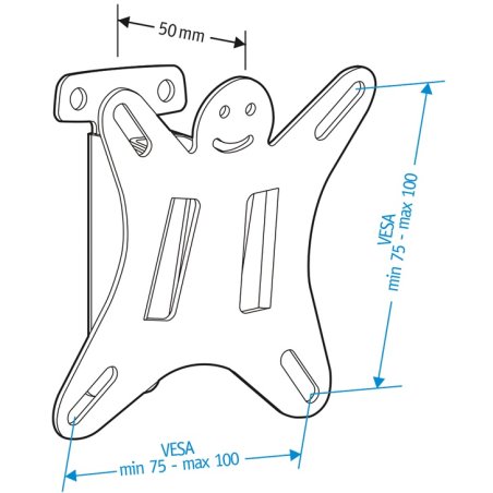 Кронштейн для телевизора Holder LCDS-5002 металлик 10"-26" макс.25кг настенный наклон