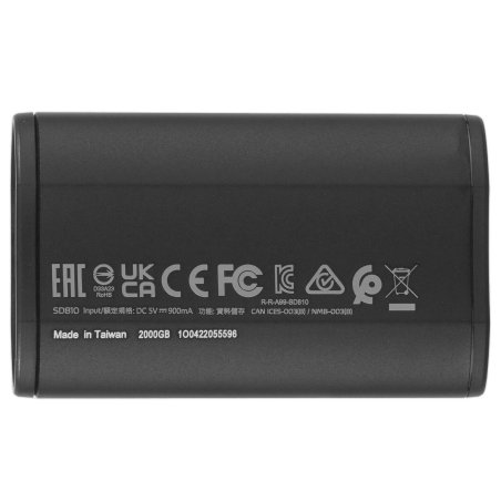 Внешний SSD ADATA SD810, 2TB, USB 3.2 Gen 2x2 Type-C, R/W 2000/2000, черный