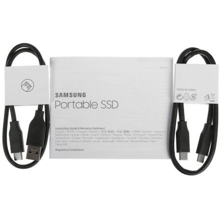 Внешний SSD Samsung T7, 2TB, USB 3.2 Gen 2 Type-C, R/W 1050/1000, титан