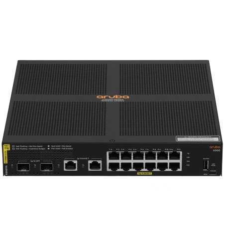 Коммутатор HPE Aruba Networking CX 6000 24G Class4 PoE 4SFP 370W, 24×1 Гбит/с PoE+ + 4×1 Гбит/с SFP, управляемый