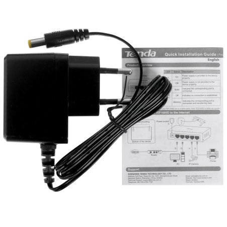 Коммутатор Tenda TEG1005D5-портовый гигабитный настольный