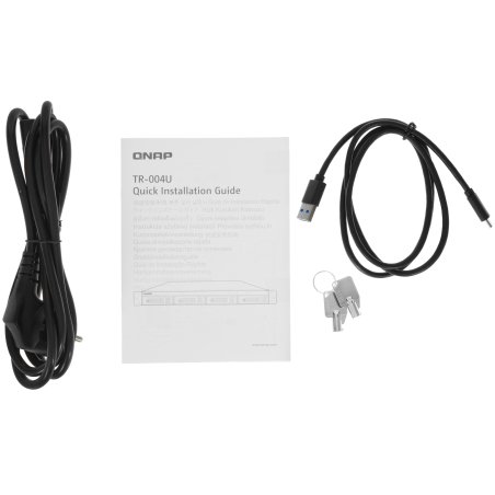 Полка расширения сетевого хранилища без дисков channel QNAP DAS TR-004U 4-Bay 2.5/3.5 SATA Type-C USB 3.1 Gen 1 (5 Gb/s ) Direct Attached Storage with Hardware RAID. W/o rail kit RAIL-B02