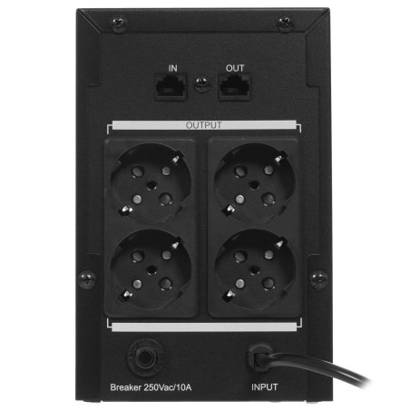 Источник бесперебойного питания ExeGate EP285483RUS SpecialPro UNB-1000.LED.AVR.EURO.RJ 1000VA/650W, LED, AVR, 4 евророзетки, RJ45/11, черный