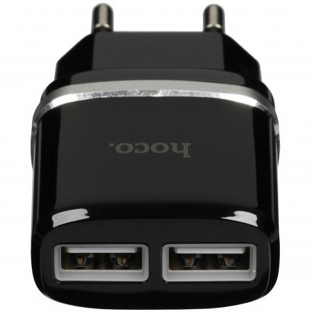 Сетевое зарядное устройство C12 Smart dual USB charger, черный