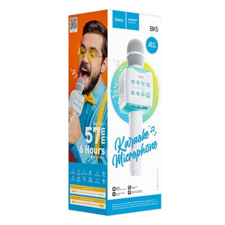 Караоке-микрофон HOCO (6931474742308) BK5 Blue