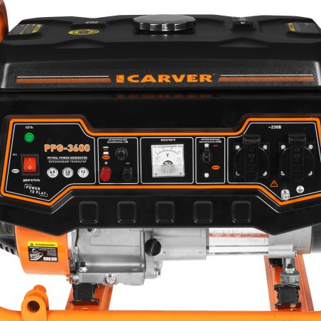 Электрогенератор бензиновый Carver PPG-3600, 2.8 кВт, 67 дБ, 40 кг