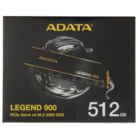 Накопитель SSD ADATA LEGEND 900, 512Gb, PCIe 4.0 x4, M.2 2280, NVMe, R/W 6200/2300, с радиатором