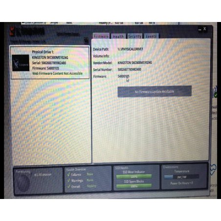 Накопитель SSD Kingston KC600, 512Gb, mSATA, R/W 550/520