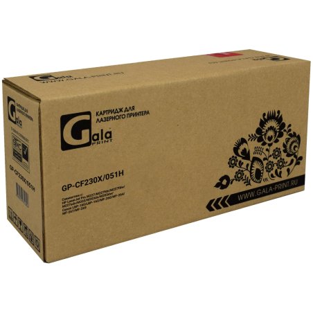 Картридж лазерный GalaPrint GP-CF230X/051Н (№30X) черный (4100 стр.) для HP LaserJet Pro M227/M227fdn/M227fdw/M227sdn/M203/M203dn/M203dw/Canon LBP-160/LBP-162/MF-260/MF-264/MF-267/MF-269