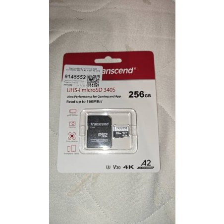 Флеш-накопитель Transcend Карта памяти 256Gb UHS-I U3 мicroSD w/ adapter A2 Ultra Performance R/W:160/125 Mb/s