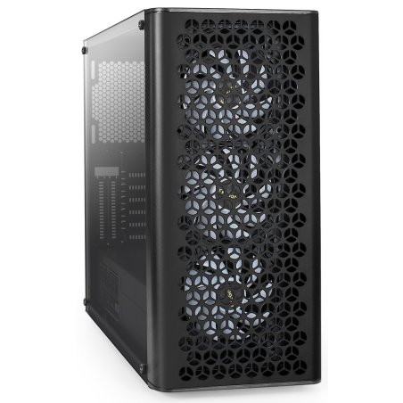 Компьютерный корпус Miditower ExeGate EVO-9202-NPX500 (ATX, БП 500NPX с вент. 12 см, с окном, 1*USB+1*USB 3.0, аудио, 3 вент. 12см с RGb подсветкой)