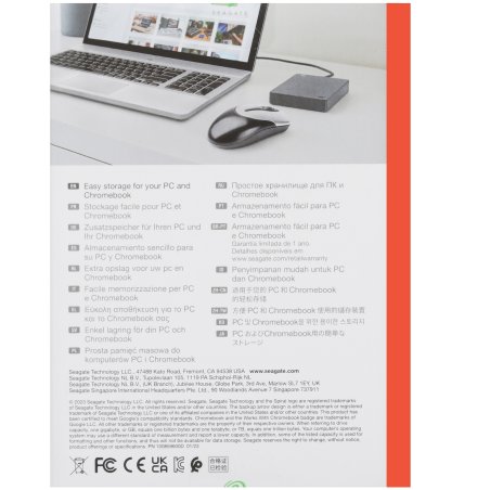 Внешний HDD 2.5" Seagate Basic, 4TB, USB 3.2 Gen 1 Type-A, 5400 rpm, серый