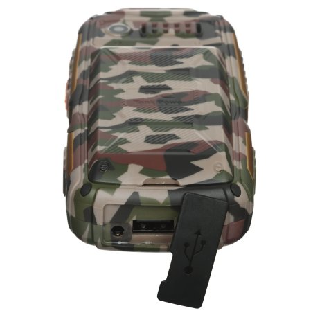 Мобильный телефон BQ 2410L Tank Power 4G камуфляж/золотистый