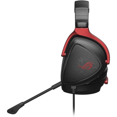 Гарнитура ASUS ROG Delta S Core чёрный-красный, проводная, 3.5 мм, съёмный микрофон, совместимость с PlayStation, Xbox