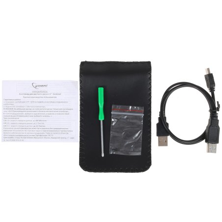 Внешний корпус для HDD Gembird EE2-U2S-5 2.5" EE2-U2S-5, черный, USB 2.0, SATA