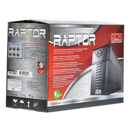 Источник бесперебойного питания Powercom Raptor RPT-1000A 600Вт 1000ВА черный